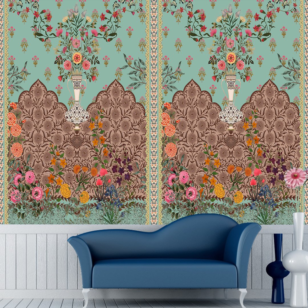 Traditional Floral Wallpaper DDS004