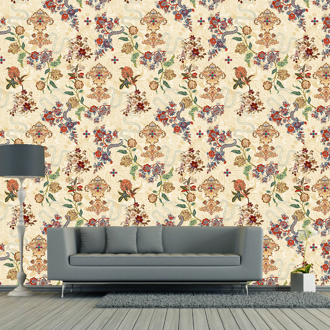 Traditional Floral Wallpaper DDS008