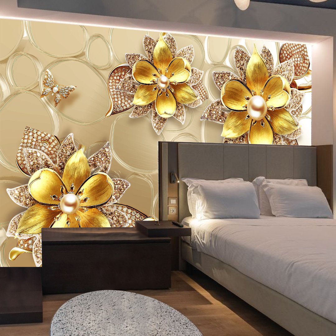 3D Floral Wallpaper DDS418