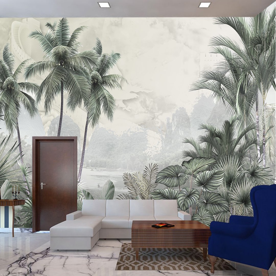 3D Tropical Tree Wallpaper DDS323