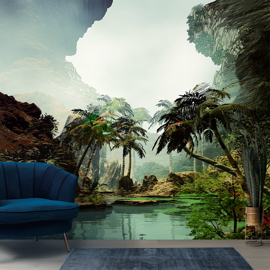 3D Tropical Tree Wallpaper DDS333 2