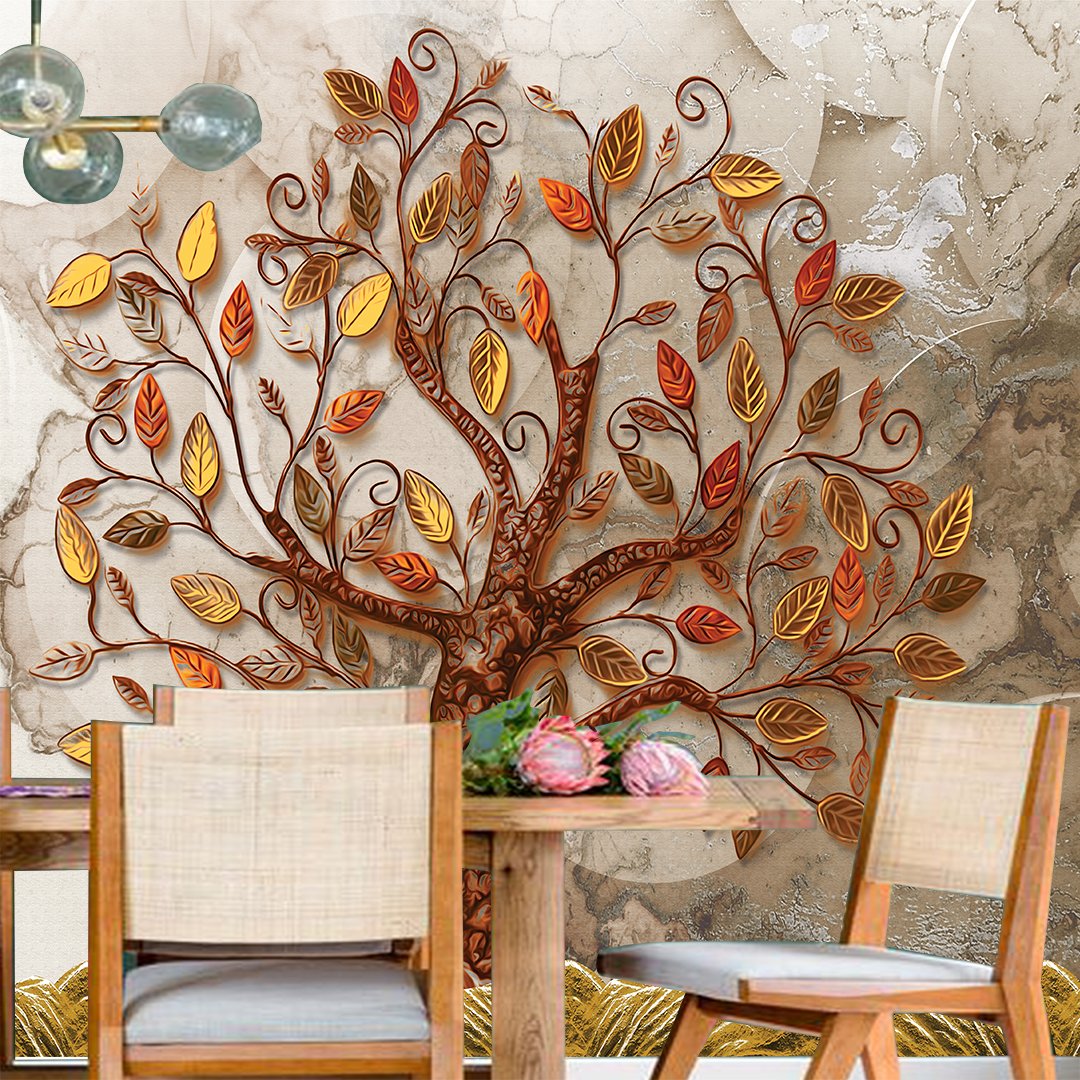 Customized 3D Tree Wallpaper DDS341