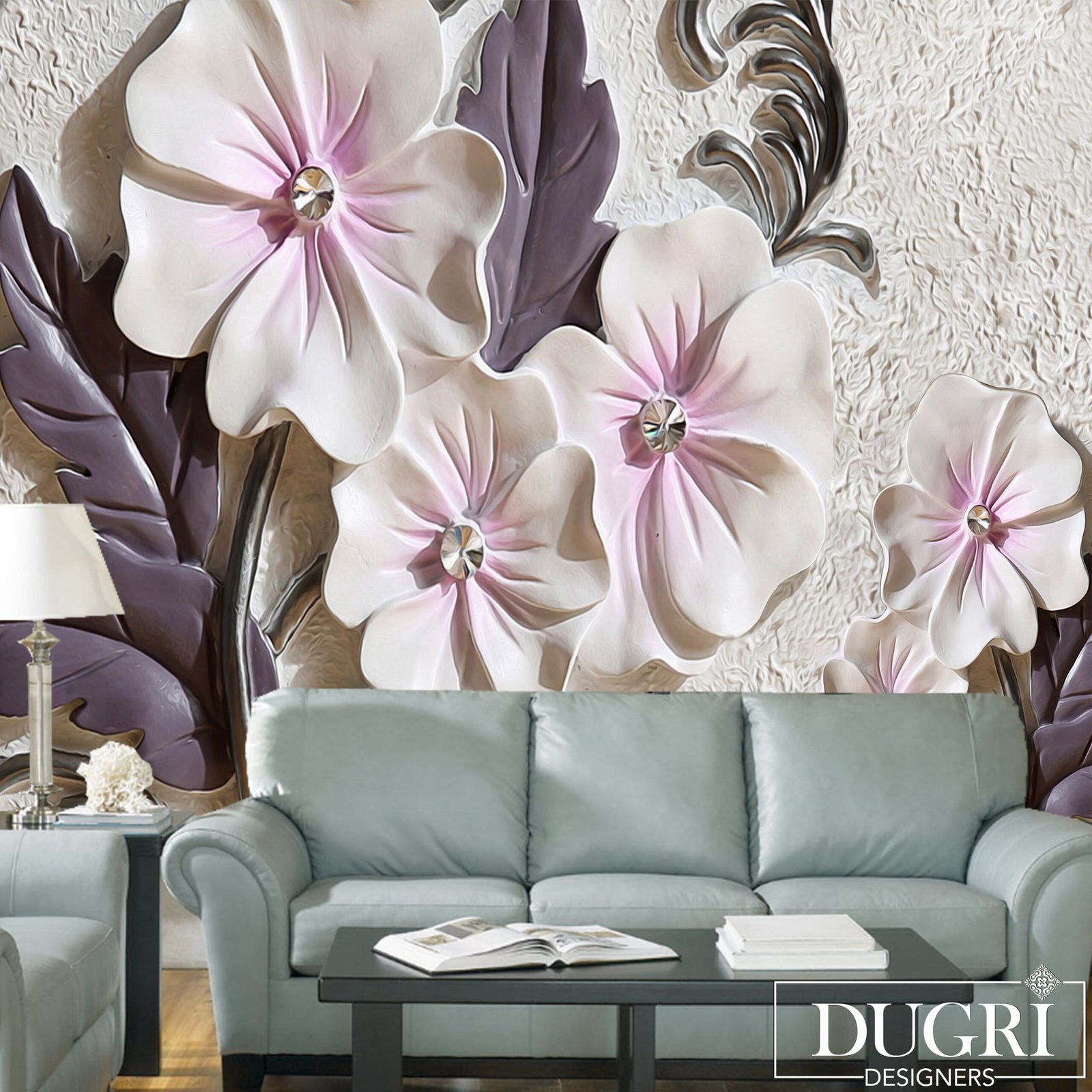 3D Floral Wallpaper DDS305