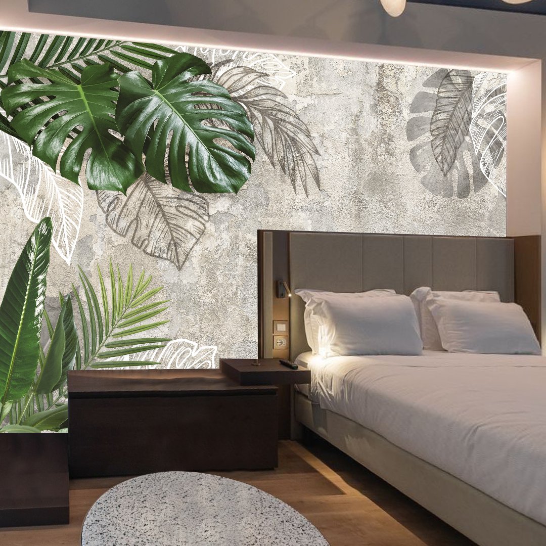 Luxurious 3D Leaf Wallpaper DDS288