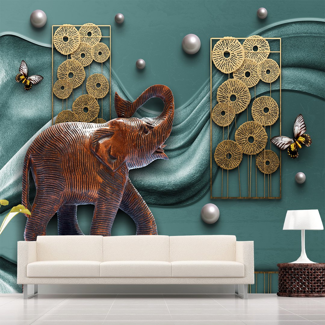 Customized 3D Elephant Wallpaper DDS119