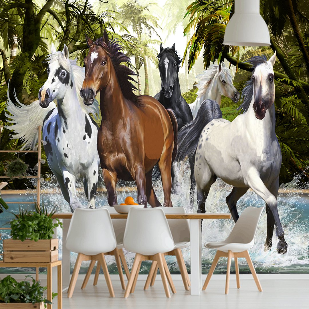 Customised 3D Horse Wallpaper DDS371 2