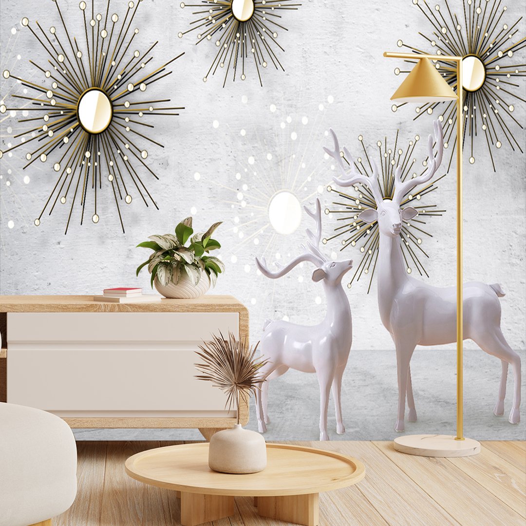 3D Deer Wallpaper DDS539 2