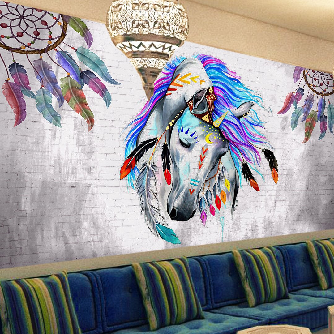 Customised 3D Horse Wallpaper DDS436 2