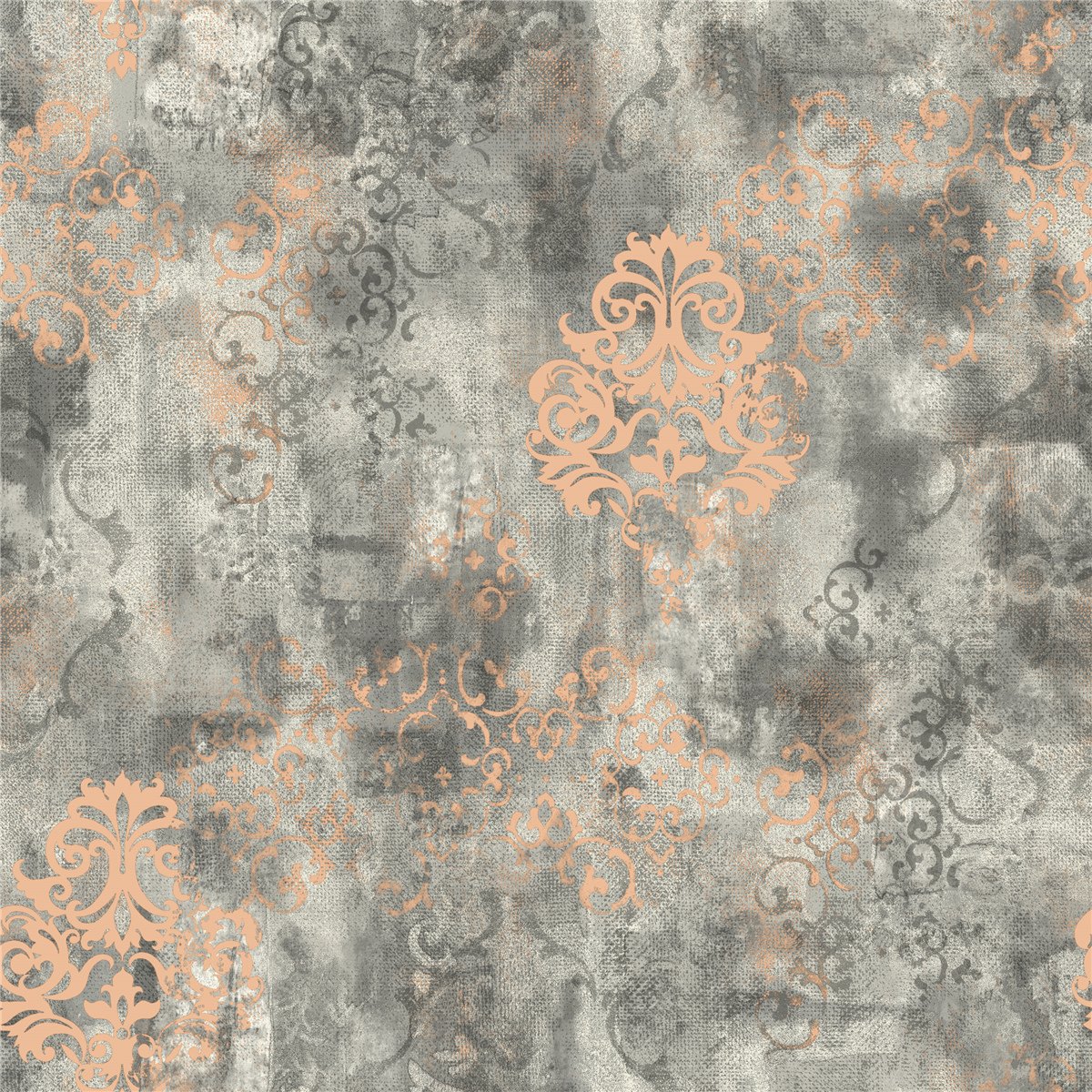 Romeo Damask Design - PVC Wallpaper MC3074