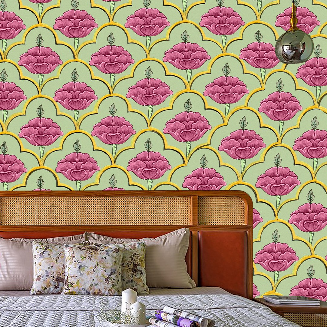 Customized Floral Wallpaper DDS036