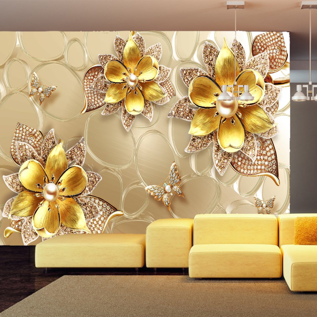 3D Floral Wallpaper DDS418 2