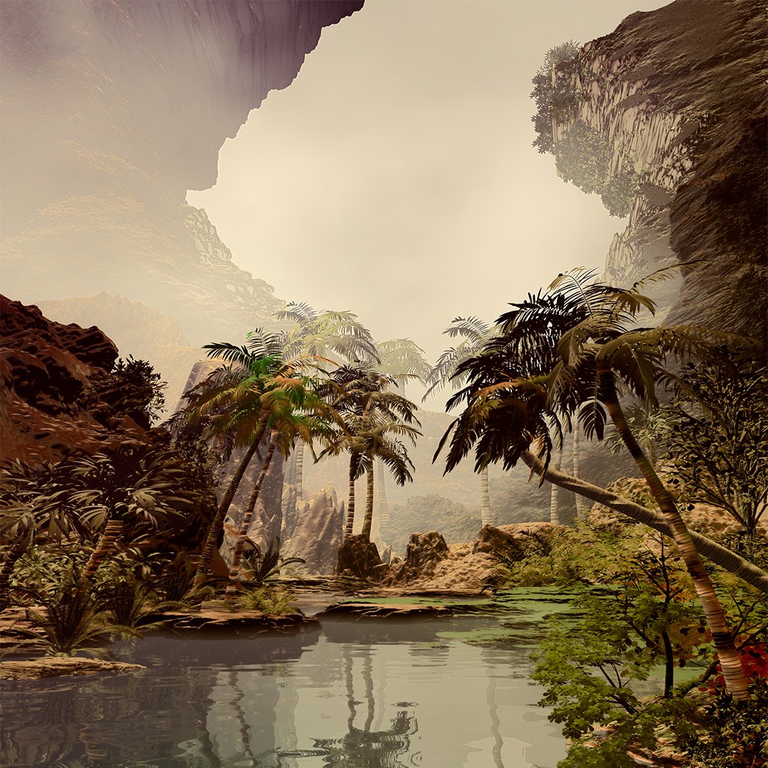 3D Tropical Tree Wallpaper DDS332 4