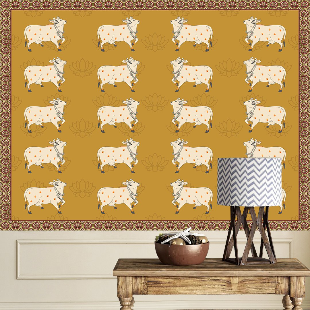 Pichhwai Cows Art Wallpaper DDS550 4