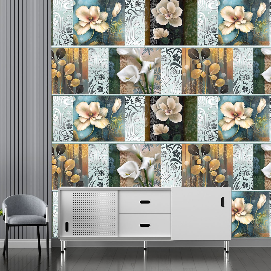 Abstract Floral Wallpaper DDS454