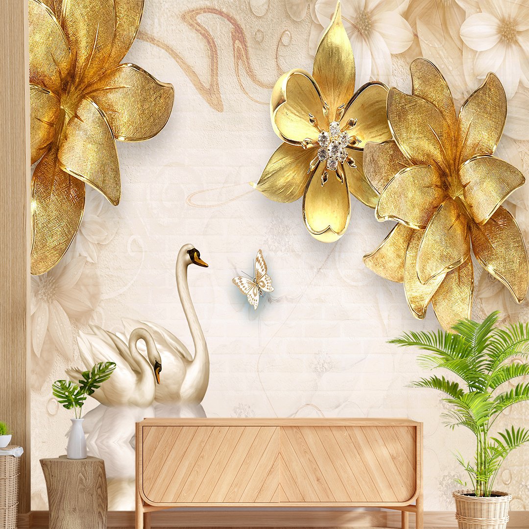 3D Floral Wallpaper DDS423 2