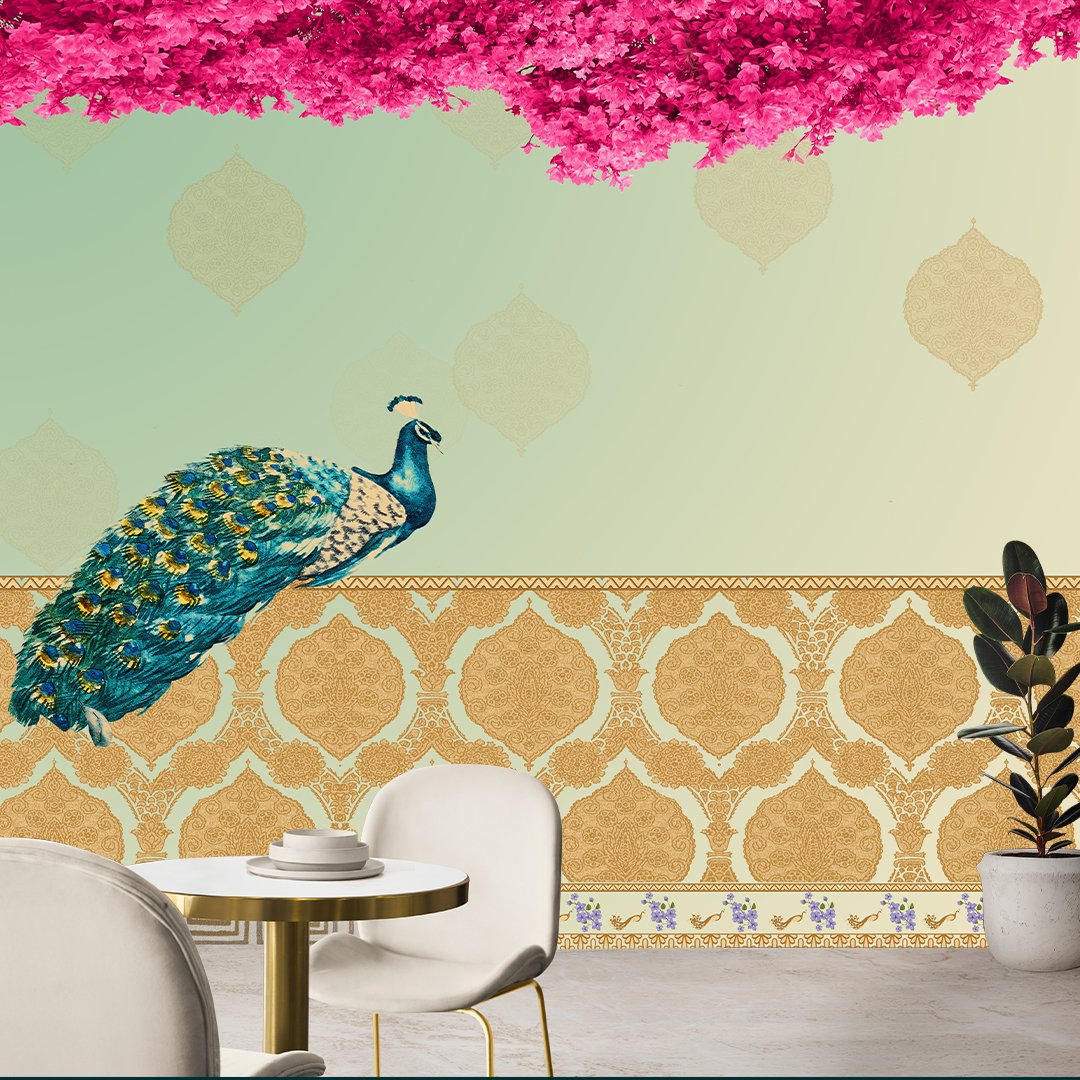 Peacock Traditional Wallpaper DDS060