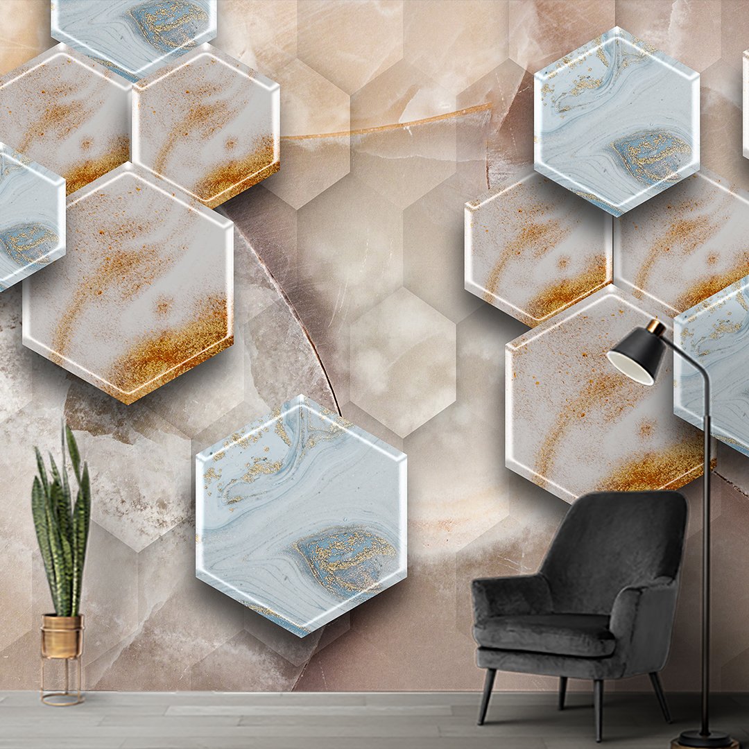 3D Geometric Wallpaper DDS089